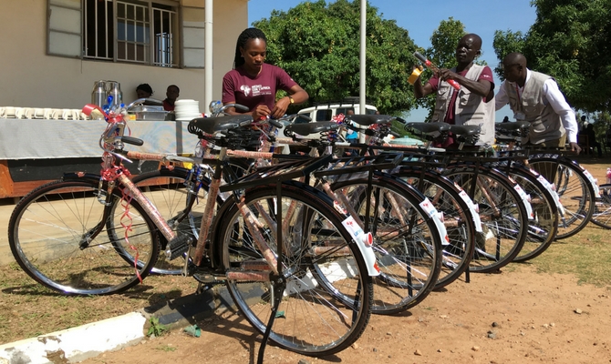 bicycle handover west nyle arua
