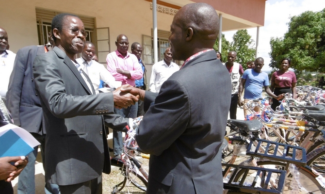 Peter lochoro of doctors with africa cuamm during the handover