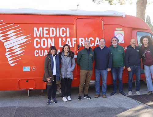 The american ambassador Donnelly  visits the suburbs of Foggia with Cuamm
